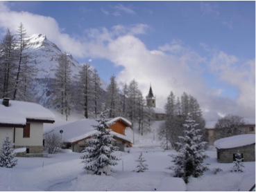 Vue montagne neige