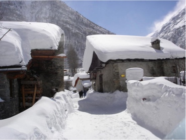 Vue montagne neige