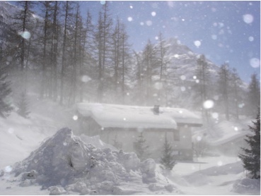 Vue montagne neige