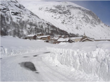 Vue montagne neige