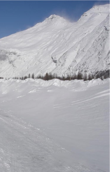 Vue montagne neige