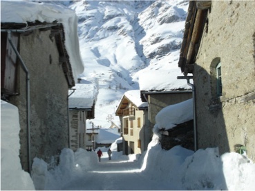 Vue montagne neige