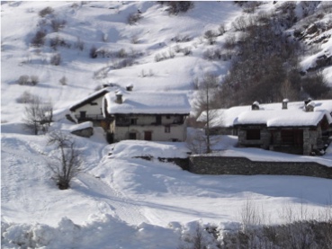Vue montagne neige
